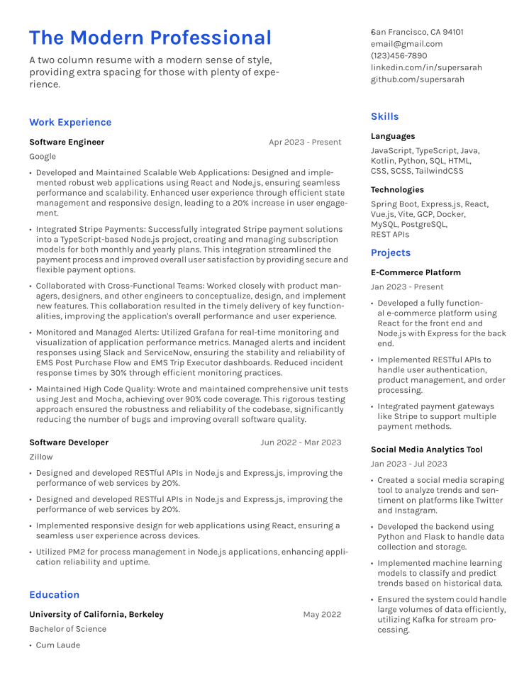 anonymous resume example